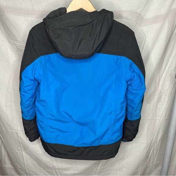 Lands' End Coat Squall Jacket Parka Youth L Size 14-16 BLUE/ GRAY WATERPROOF - Picture 2 of 4